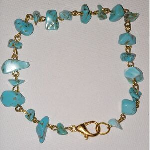 💍Turquoise stone chip bracelet boho bohemian stonechip farmcore western